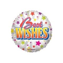 Folieballon Best Wishes, 18inch/46cm