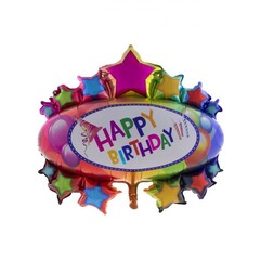 Funny Fashion Folie ballon Happy Birthday 90x95cm