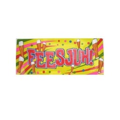 PartyXplosion Wanddeco  FEESJUH! 60x27cm