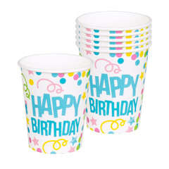 Boland Set 6 Bekertjes 'Happy Birthday' (25 cl)