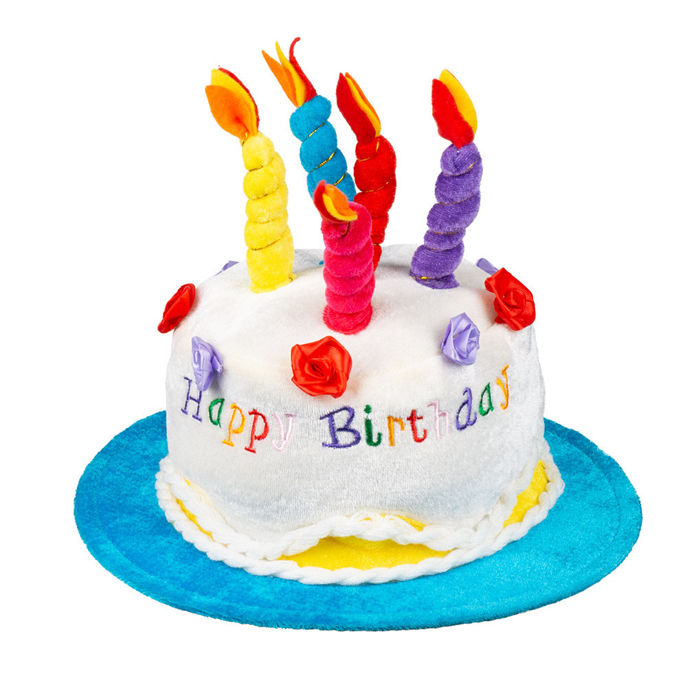 Vulkanisch voldoende betreden Hoed Cream cake 'Happy Birthday' 3 kleuren ass. - Vekemans Feestwinkel