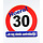 Deco verkeersbord 30 jaar