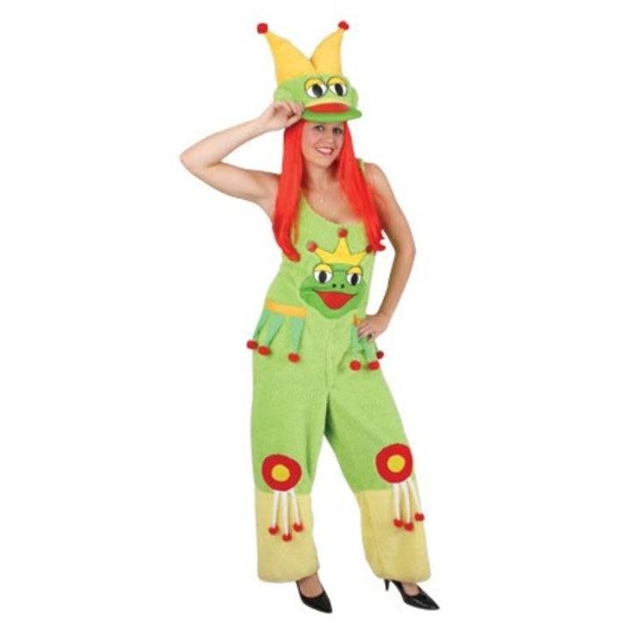 Tuinbroek met kikker koning opdruk