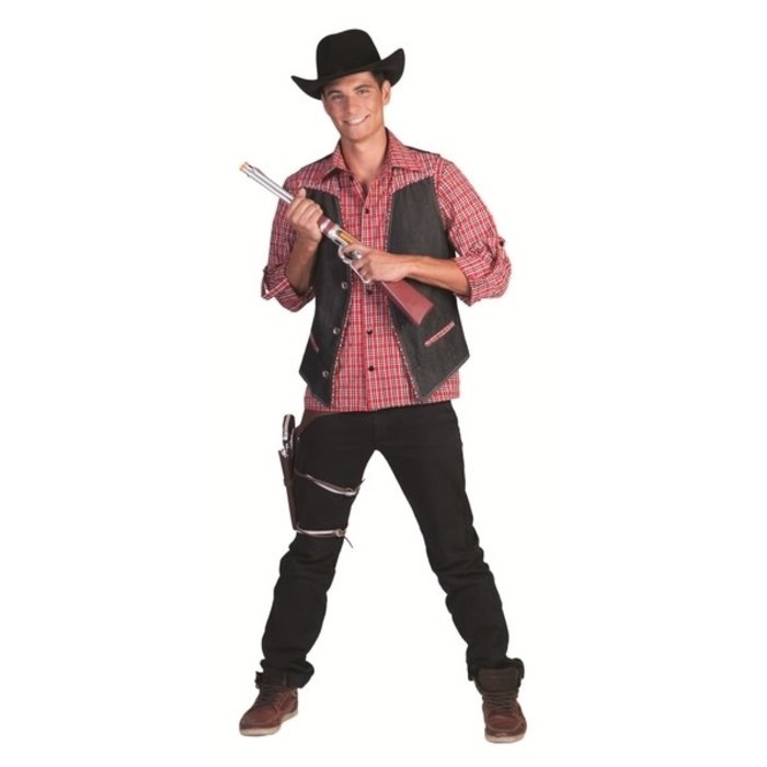 Funny Fashion Cowboy Denim rood/wit geruit