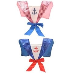 PartyXplosion Matroos Kraag Toppers Luxe pailletten