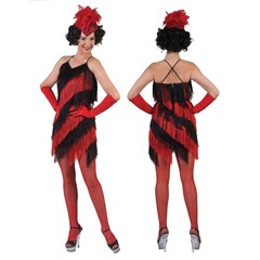 Funny Fashion Charleston dame rood/zwart