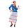 Flamenco danseres blauw/wit