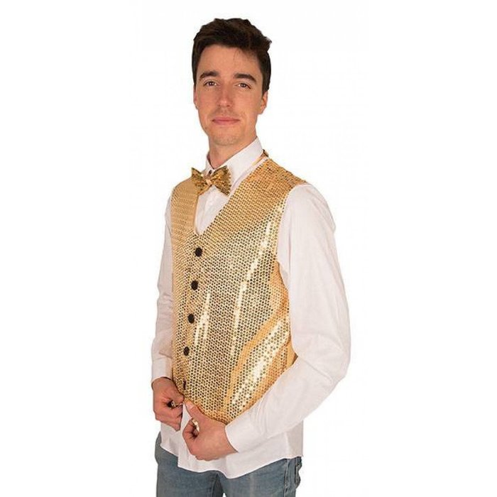 PartyLine Gilet sequins goud