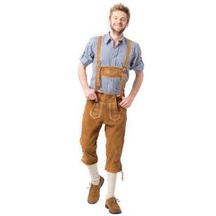 Tannhäuser Lederhose Markus kniebroek licht bruin