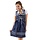 Dirndl donkerblauw/wit met schort zonder bloes