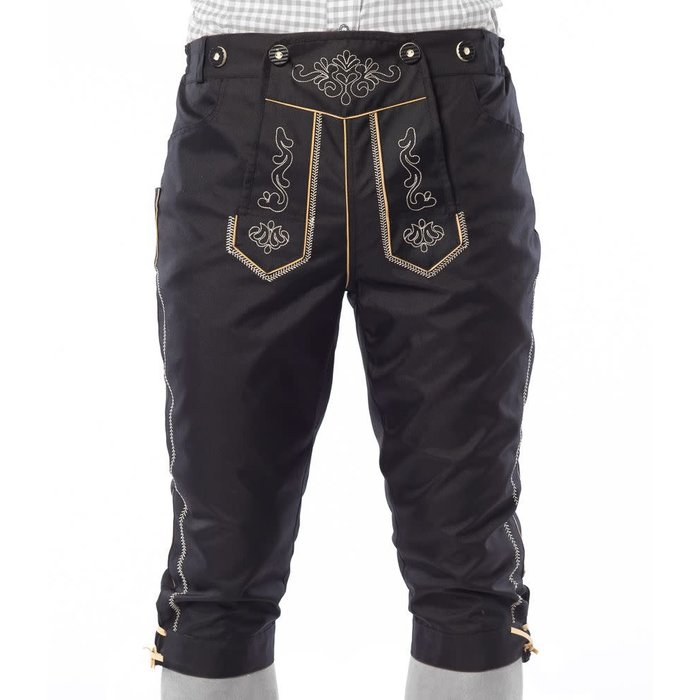 Tannhäuser Tirolerbroek kniebroek Karl zwart stof