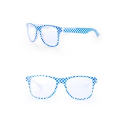 Bril 'Oktoberfest' blauw/wit