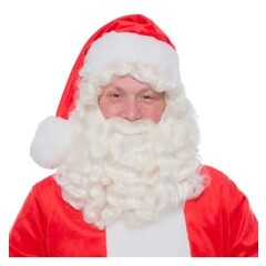 Baardstel 'Kerstman' kanekalon