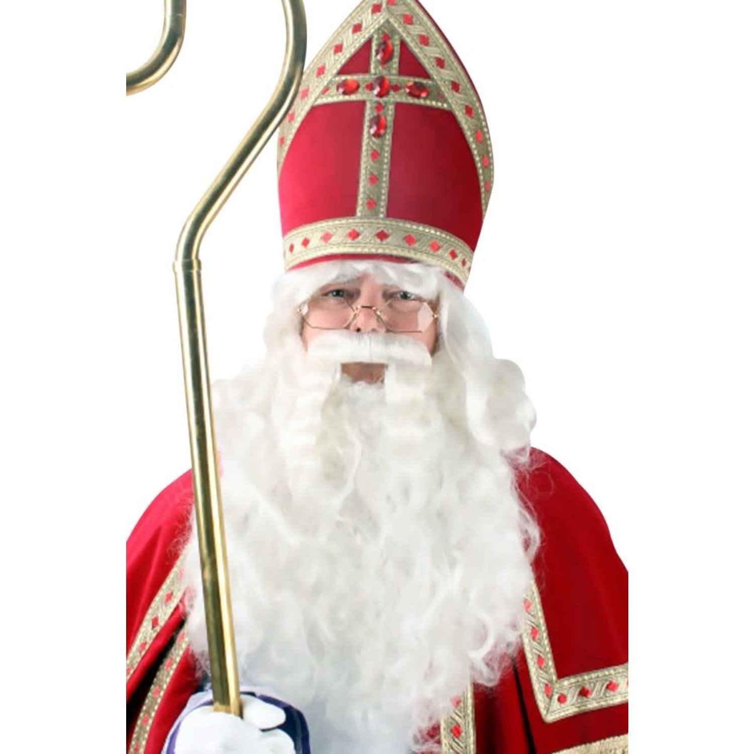 klauw Arthur duidelijk Sinterklaas pruik+baard+losse snor speciaal haar - Vekemans Feestwinkel