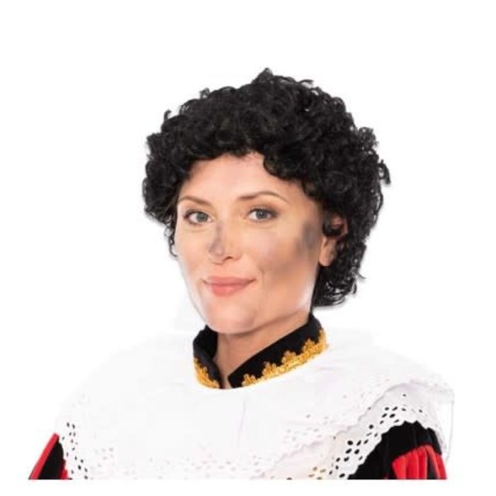 Piet pruik stretch kap met nekstuk