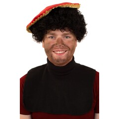 Piet col rolkraag zwart onderkraag