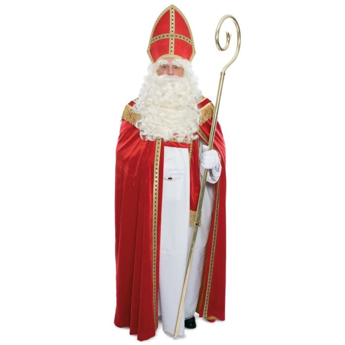 Sint kostuum compleet polyester fluweel