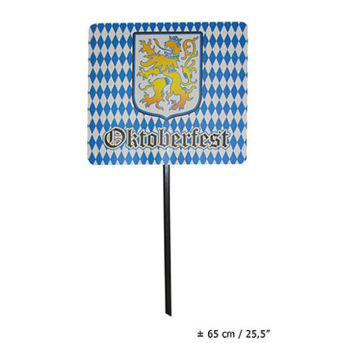 Decoratie 'Oktoberfest' op stokje, 65cm