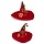Heksenhoed rood + decoratie