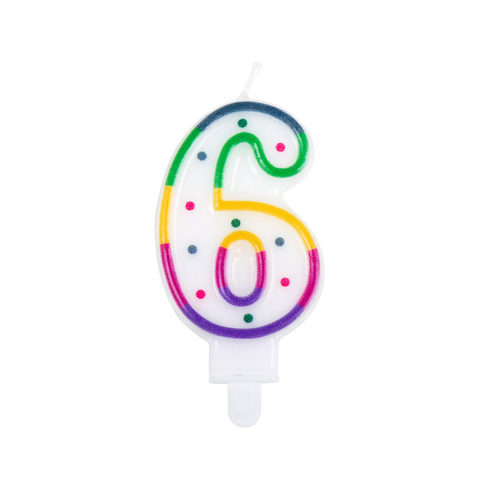 Boland Kaarsje '6' met houder