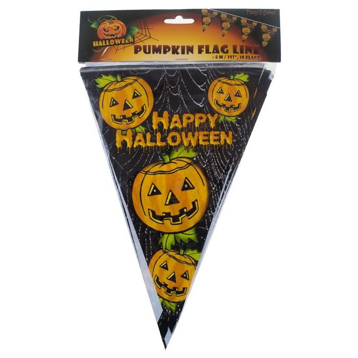 Vlaggenlijn 'Happy Halloween' 5m