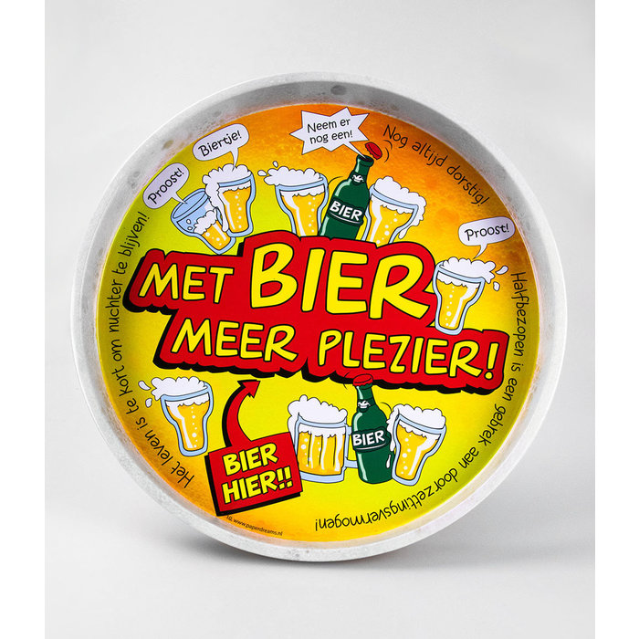 Paper Dreams Dienblad Met bier meer Plezier