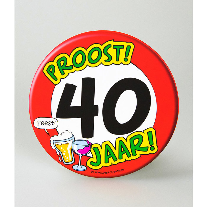 Bierviltjes Hoera 40 jaar per 6st