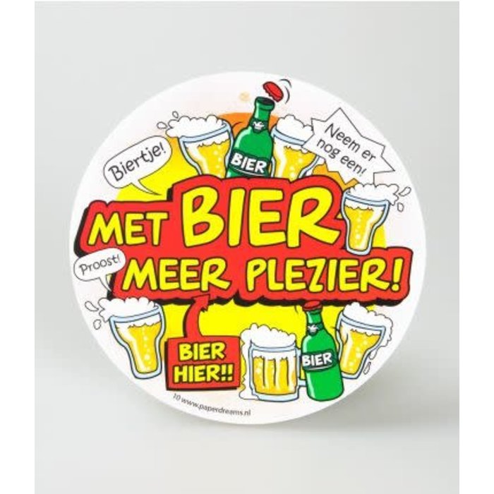 Paper Dreams Bierviltjes Met bier meer plezier per 6st