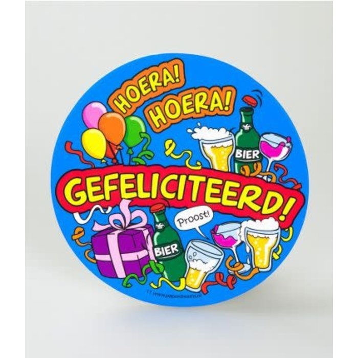 Paper Dreams Bierviltjes Gefeliciteer per 6st