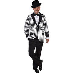 Magic by Freddy's Jaren 20 Vest zwart/wit gestreept