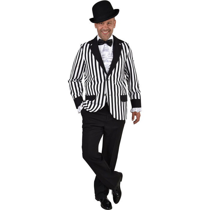 Magic by Freddy's Jaren 20 Vest zwart/wit gestreept