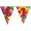 Vlaggenlijn ballons 1 jaar 10mtr