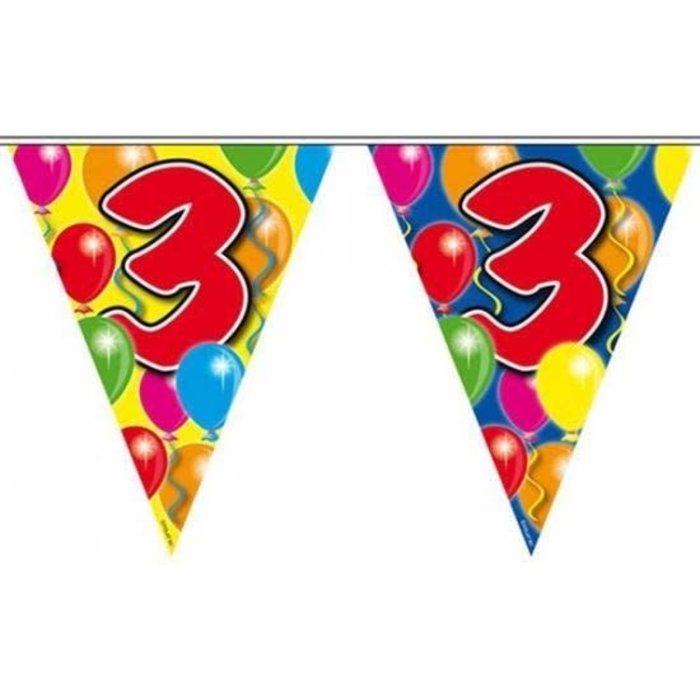 Vlaggenlijn ballons 3 jaar 10m
