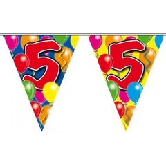 Folat Vlaggenlijn ballons 5 jaar 10mtr