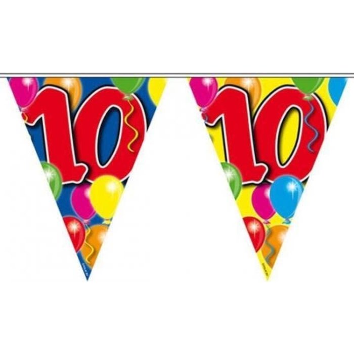 Vlaggenlijn ballons 10 jaar 10m