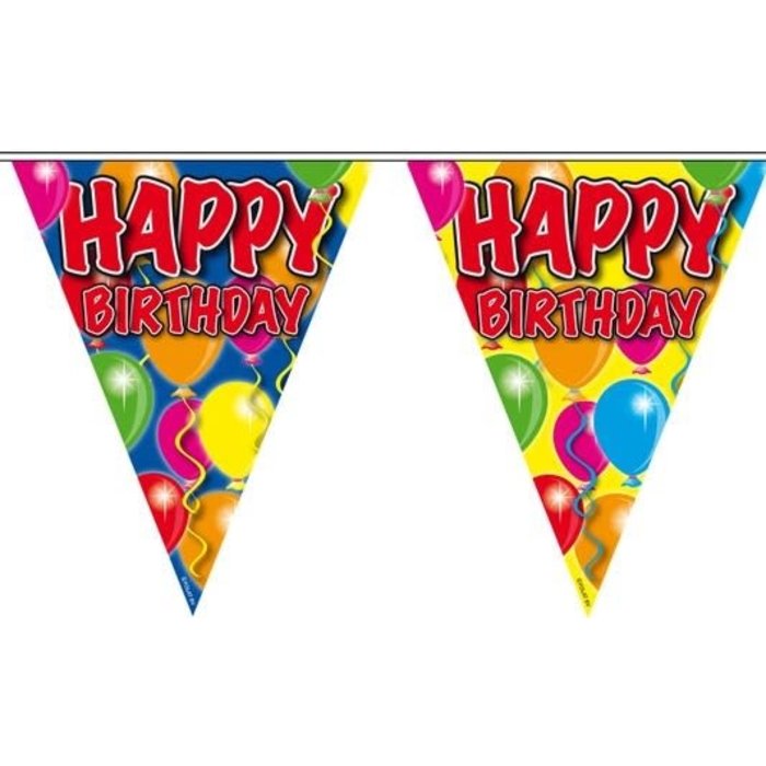 Vlaggenlijn Happy birthday 10mtr