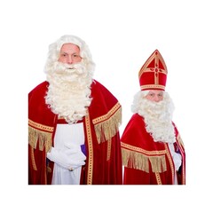Baardstel P krulsnor pruik en baard met vaste snor