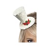 Diadeem 'Mini Top Hat' kerstmis wit glitter