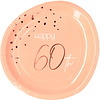 Borden Elegant Lush Blush 60 jaar 23cm per 8st