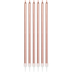 Kaarsen Rose Gold Metallic 15cm/16st