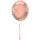 Folie ballon transparant/Elegant Lush Blush 25, 18inch/45cm