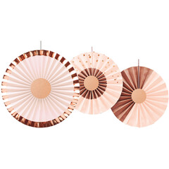 Waaier decoratie Elegant Lush Blush per 3st