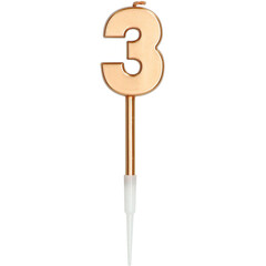 Kaarsen Bronze Metallic 3, 14cm/stuk