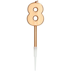 Kaarsen Bronze Metallic 8, 14cm/stuk