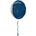 Folie ballon transparant/Elegant True Blue 80 jaar, 18inch/45cm
