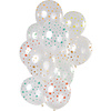 Ballonnen Sterren Crystal, 12inch/30cm per 12st