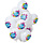 Ballonnen Color Splash Happy Birthday, 12inch/30cm per 12st