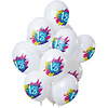 Ballonnen Color Splash 18 jaar, 12inch/30cm per 12st