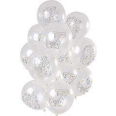 Ballonnen Origami Party 7 jaar, 12inch/30cm per 12st