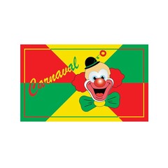 Funny Fashion Vlag Carnaval Clown, 90x150cm